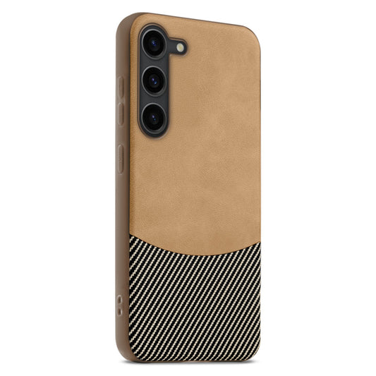 Modern Hybrid PU Leather With Checks Design Back Case For Samsung S23 5G with Sophisticated Style
