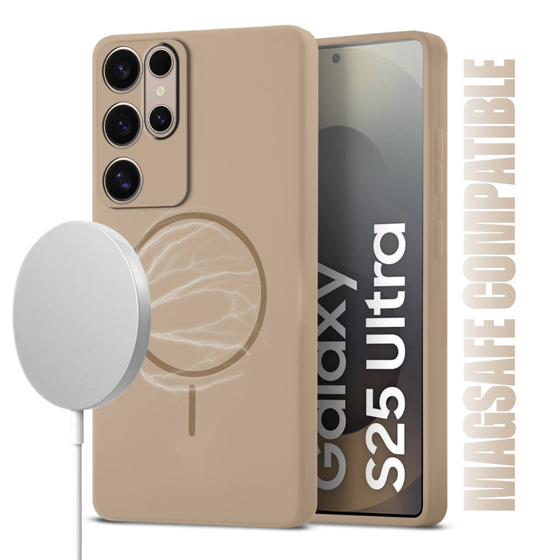 Wireless Charging Support Compatible Liquid Silicone Case For Samsung S25 Ultra 5G With Camera Protection