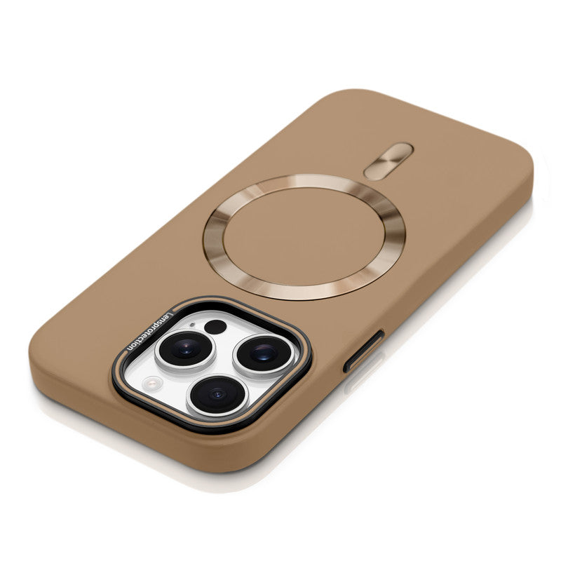 Smooth Silicone Finish Hard Back Wireless Charging Support Compatible Case for Apple iPhone 15 Pro With Camera Protection
