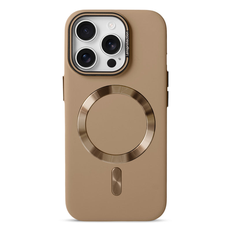 Smooth Silicone Finish Hard Back Wireless Charging Support Compatible Case for Apple iPhone 15 Pro With Camera Protection