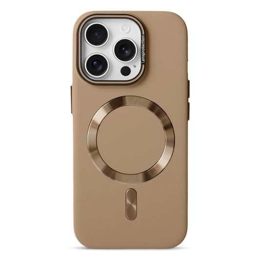 Smooth Silicone Finish Hard Back MagSafe Compatible Case for Apple iPhone 15 Pro With Camera Protection