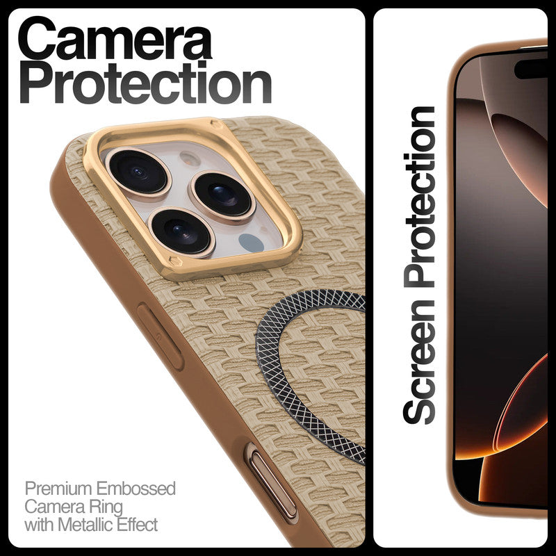 Rugged Silicone Grip Mobile Back Cover Case For Apple iPhone 16 Pro With Wireless Charging Support Support