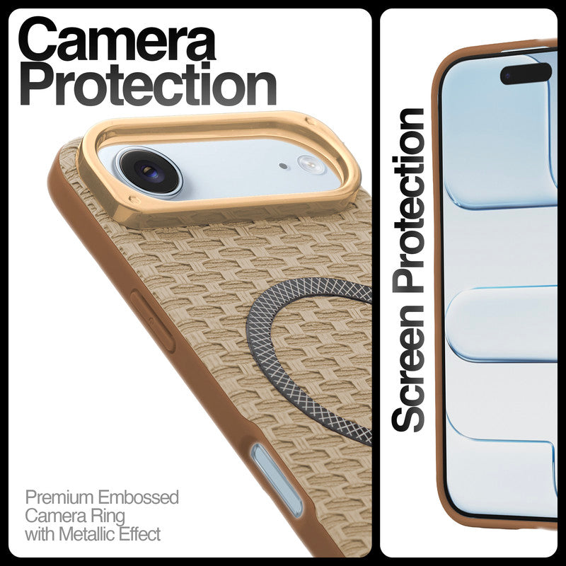 Rugged Silicone Grip Mobile Back Cover Case For Apple iPhone 17 Air With Wireless Charging Support Support