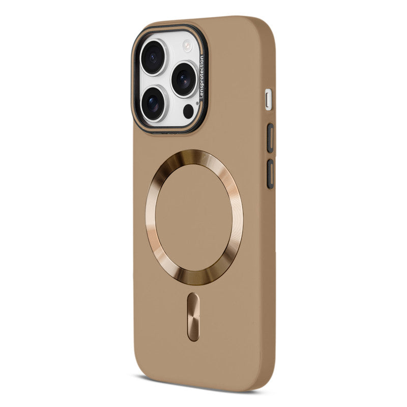 Smooth Silicone Finish Hard Back Wireless Charging Support Compatible Case for Apple iPhone 15 Pro With Camera Protection
