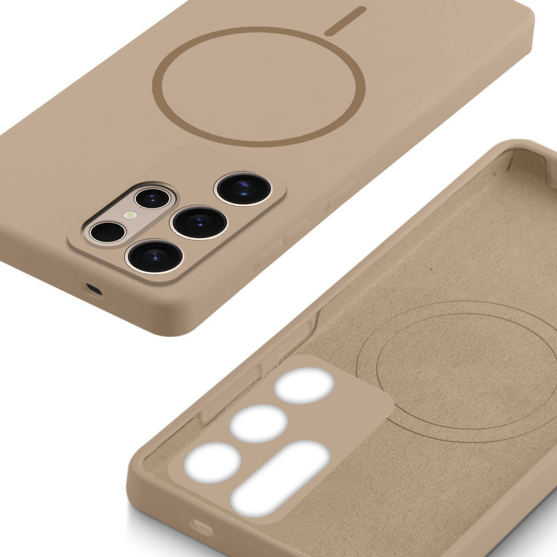 Wireless Charging Support Compatible Liquid Silicone Case For Samsung S25 Ultra 5G With Camera Protection
