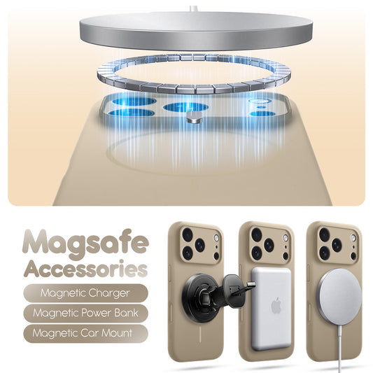 Cloud Feel Silicone Case for Apple iPhone 17 Pro Max With Camera Protection – Supports Wireless Charging