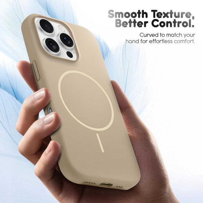 Cloud Feel Silicone Case for Apple iPhone 16 Pro – Supports Wireless Charging