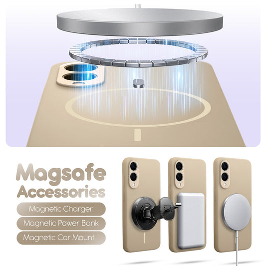 Cloud Feel Silicone Case for Samsung S25 Edge 5G – Supports Wireless Charging