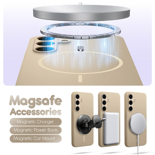 Cloud Feel Silicone Case for Samsung S25 Plus 5G – Supports Wireless Charging