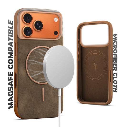 Luxury Leather MagSafe Case for Apple iphone 17 Pro Max