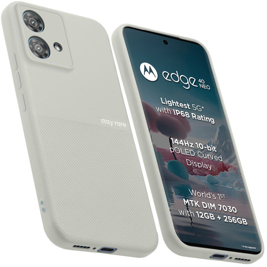 Matte Grip Silicone Case With Camera Protection & Microfiber Lining For Motorola Moto Edge 40 Neo 5G