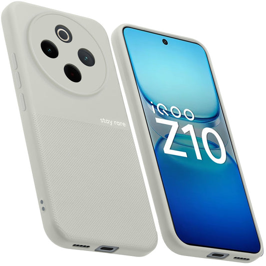 Matte Grip Silicone Case With Camera Protection & Microfiber Lining For iQOO Z10 5G