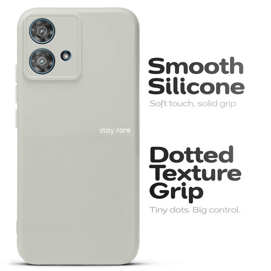 Matte Grip Silicone Case With Camera Protection & Microfiber Lining For Motorola Moto Edge 40 Neo 5G