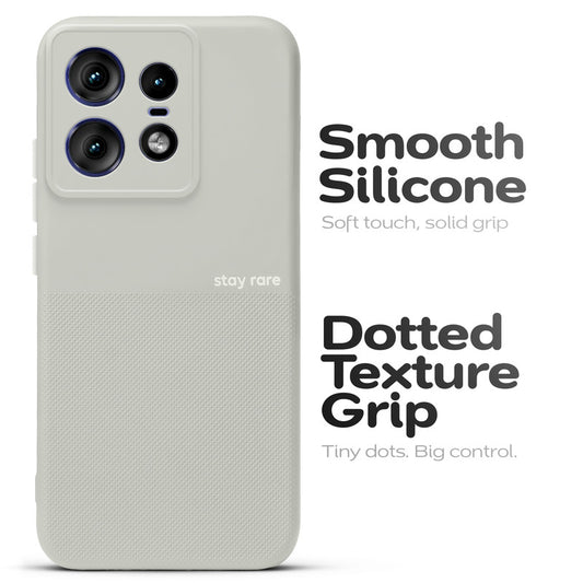Matte Grip Silicone Case With Camera Protection & Microfiber Lining For Motorola Moto Edge 50 Pro 5G