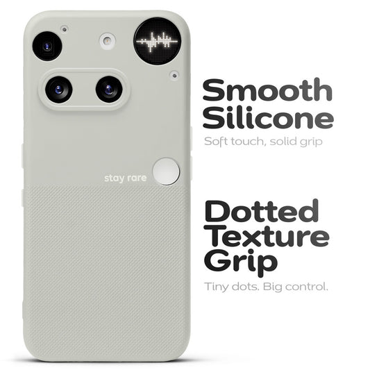 Matte Grip Silicone Case With Camera Protection & Microfiber Lining For Nothing Phone 3