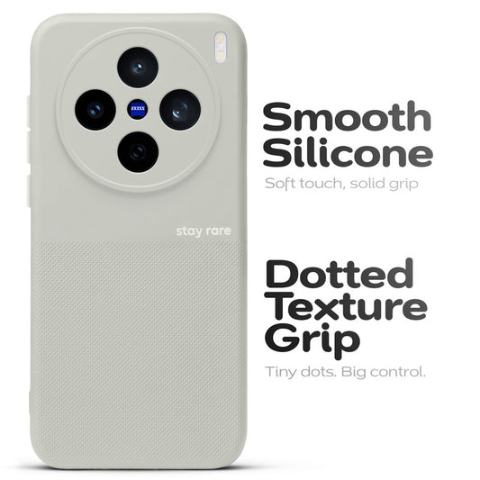 Matte Grip Silicone Case With Camera Protection & Microfiber Lining For Vivo X200T 5G