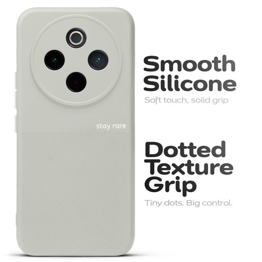 Matte Grip Silicone Case With Camera Protection & Microfiber Lining For iQOO Z10 5G
