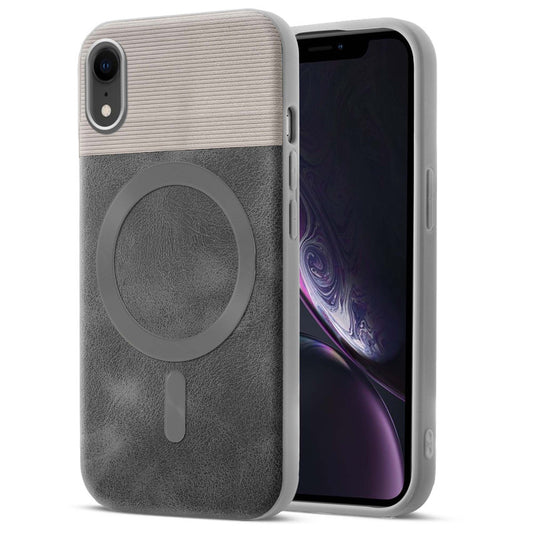 Smooth PU Leather Back Cover for Apple iPhone XR , MagSafe Support & Soft Fabric Inside