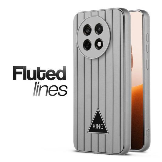 Glossy Matte Line Texture Back Cover for OnePlus 13R 5G