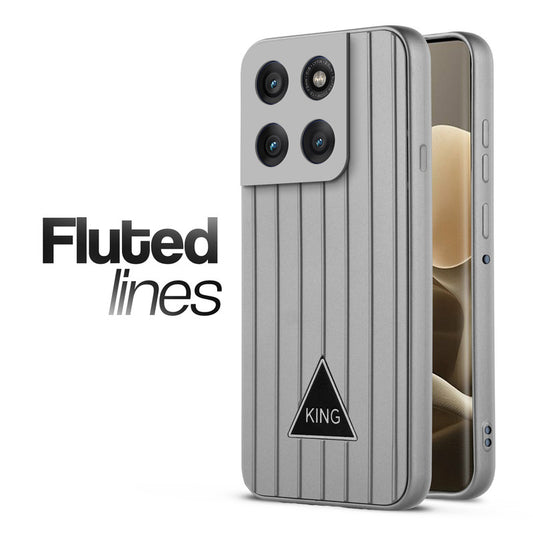 Glossy Matte Line Texture Back Cover for Motorola Moto Edge 60 Pro 5G