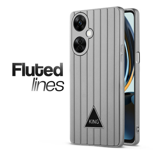 Glossy Matte Line Texture Back Cover for OnePlus Nord CE 3 Lite 5G