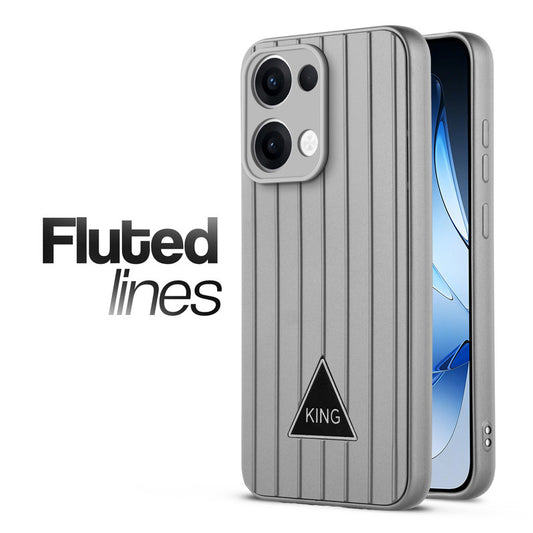 Glossy Matte Line Texture Back Cover for Oppo Reno 13 5G