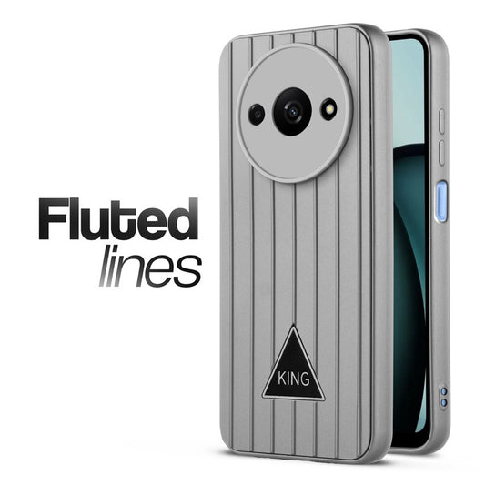 Glossy Matte Line Texture Back Cover for Redmi A3 2024