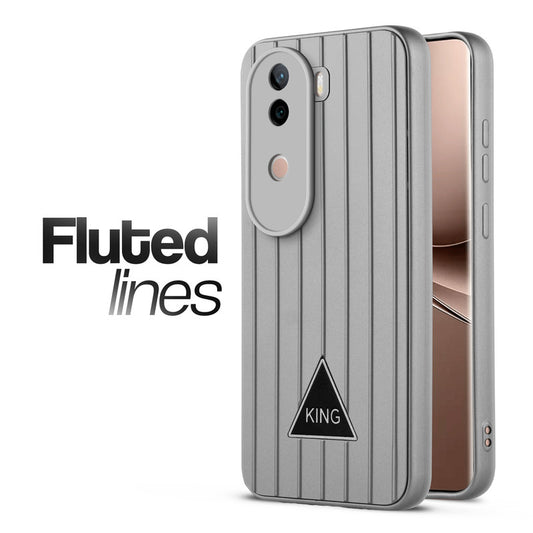 Glossy Matte Line Texture Back Cover for Vivo V40e 5G