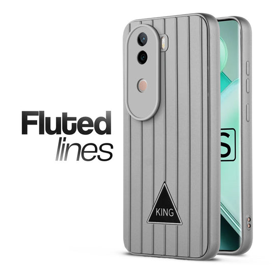 Glossy Matte Line Texture Back Cover for iQOO Z9s 5G