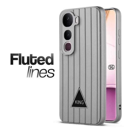 Glossy Matte Line Texture Back Cover for Vivo Y400 Pro 5G