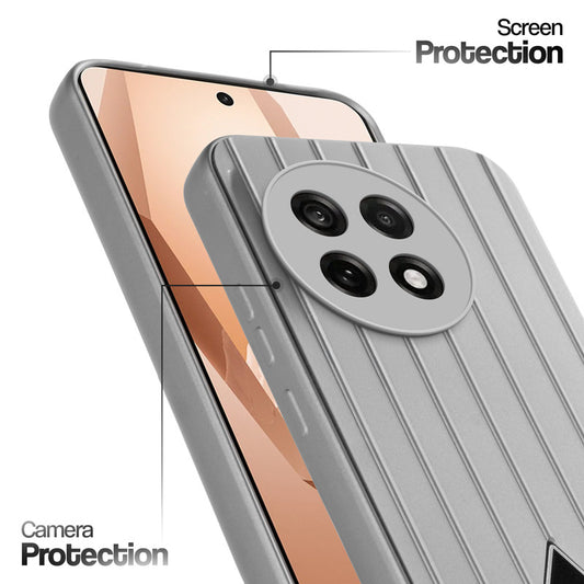 Glossy Matte Line Texture Back Cover for OnePlus 13R 5G