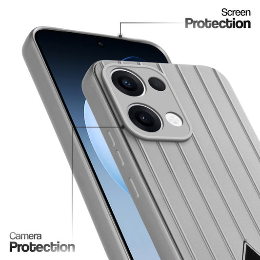 Glossy Matte Line Texture Back Cover for Oppo Reno 13 5G