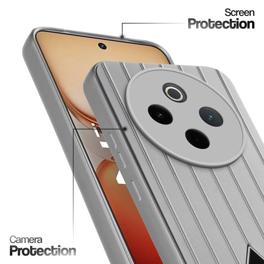 Glossy Matte Line Texture Back Cover for iQOO Z10 5G