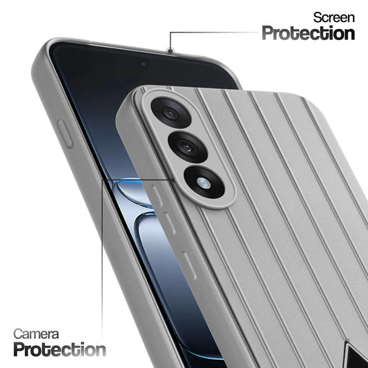 Glossy Matte Line Texture Back Cover for OnePlus Nord 5 5G