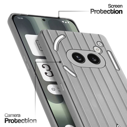 Glossy Matte Line Texture Back Cover for Nothing Phone 2A