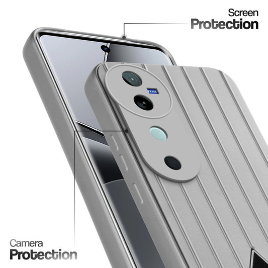Glossy Matte Line Texture Back Cover for Vivo V40 Pro 5G