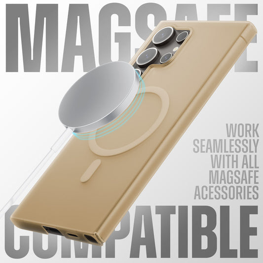 Sleek Frosted Matte Hard Back With MagSafe Compatible Back Case for Samsung S25 Ultra 5G