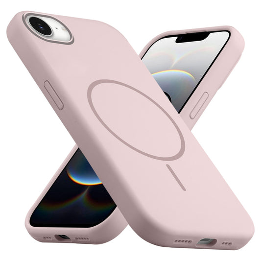 Liquid Silicon With Microfiber Lining Back Case For Apple iPhone 16e (MagSafe Compatible)