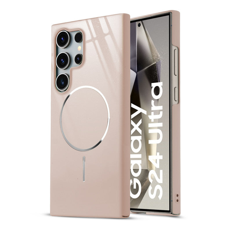 Smooth & Shiny Glossy Hard Back Cover Case For Samsung S24 Ultra 5G With Magsafe Support