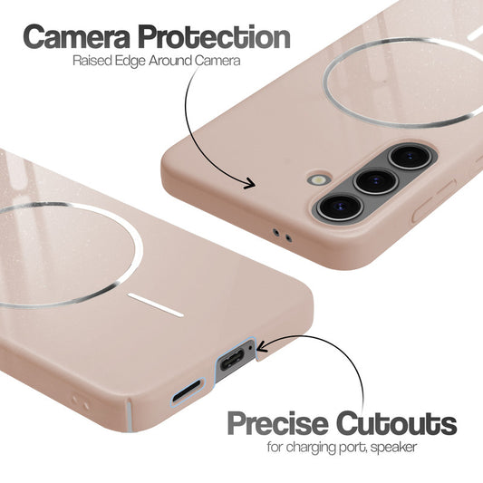 Smooth & Shiny Glossy Hard Back Cover Case For Samsung S25 5G With Magsafe Support