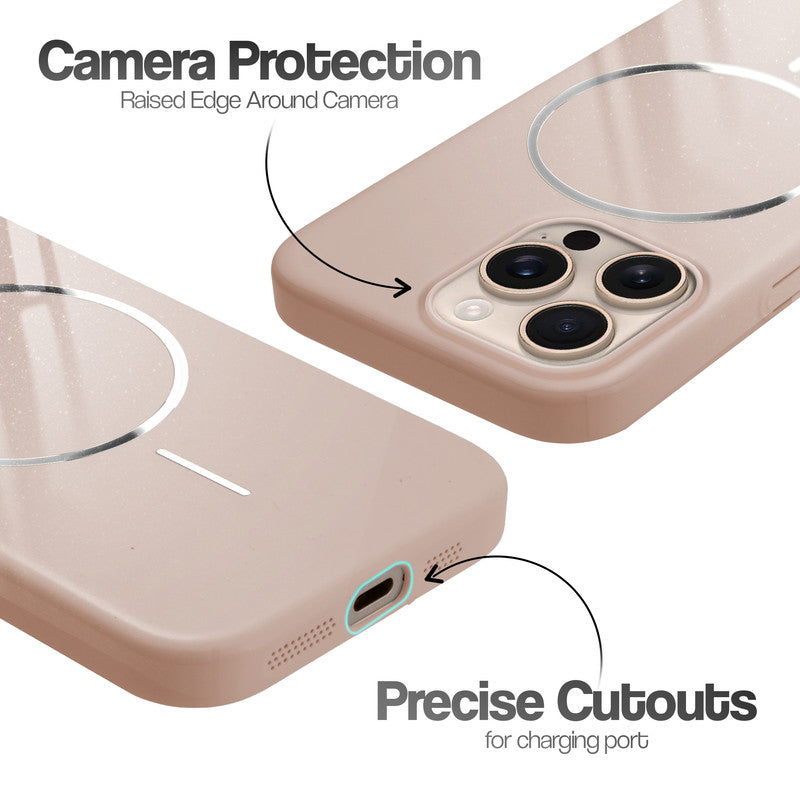 Smooth & Shiny Glossy Hard Back Cover Case For Apple iPhone 16 Pro With Wireless Charging Support Support