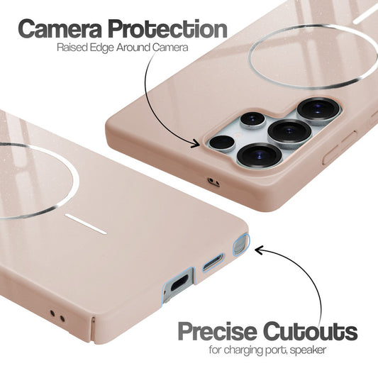 Smooth & Shiny Glossy Hard Back Cover Case For Samsung S25 Ultra 5G With Magsafe Support