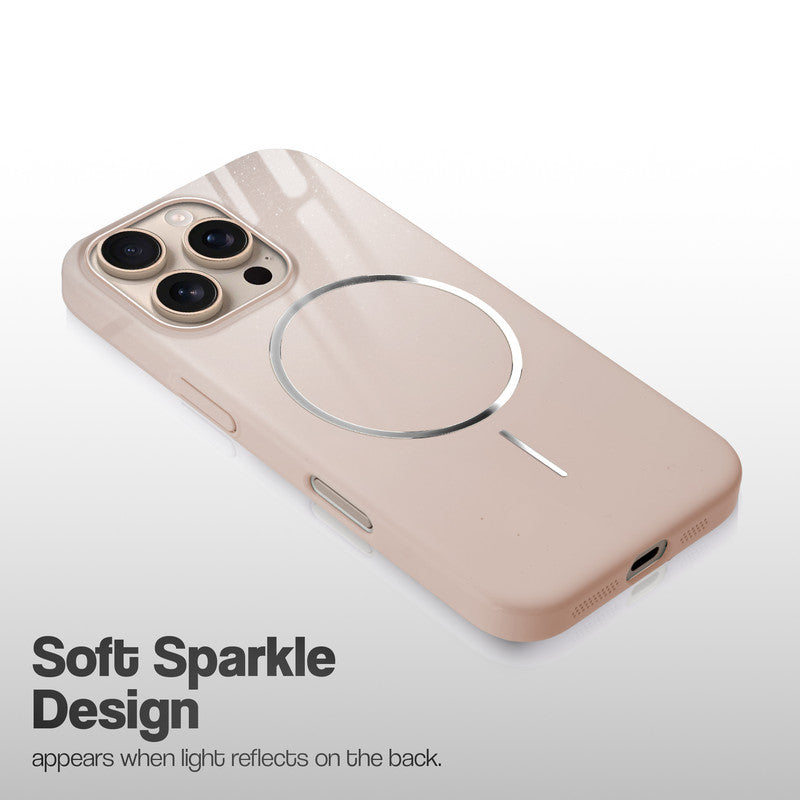Smooth & Shiny Glossy Hard Back Cover Case For Apple iPhone 16 Pro With Wireless Charging Support Support