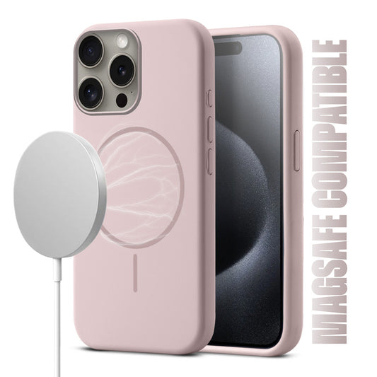 MagSafe Compatible Liquid Silicone Case For Apple iPhone 15 Pro