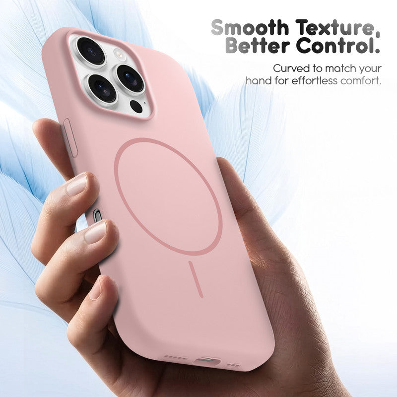 Cloud Feel Silicone Case for Apple iPhone 16 Pro – Supports Wireless Charging