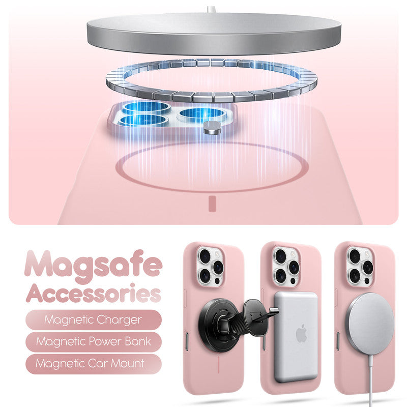 Cloud Feel Silicone Case for Apple iPhone 16 Pro – Supports Wireless Charging