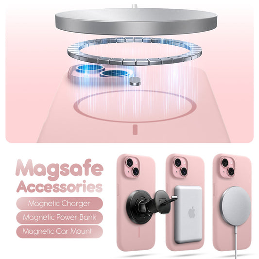 Cloud Feel Silicone Case for Apple iPhone 15 Plus – Supports Wireless Charging