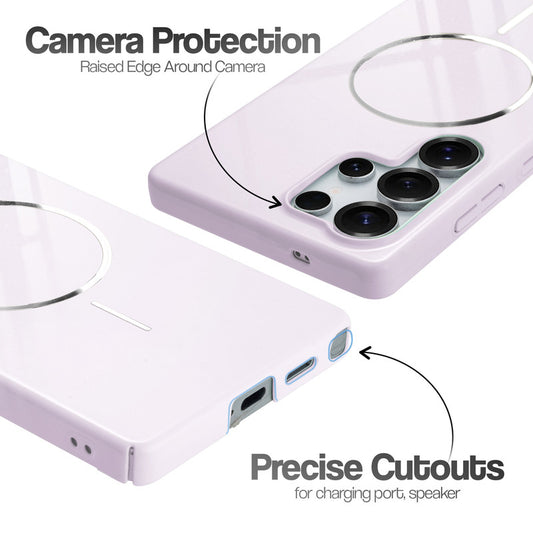 Smooth & Shiny Glossy Hard Back Cover Case For Samsung S25 Ultra 5G With Magsafe Support