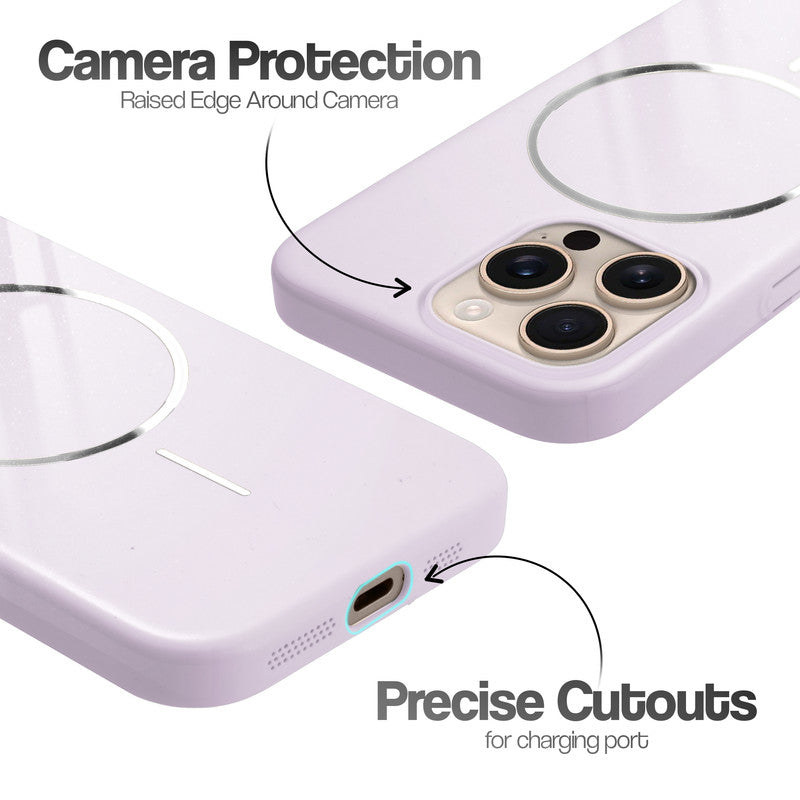 Smooth & Shiny Glossy Hard Back Cover Case For Apple iPhone 16 Pro With Wireless Charging Support Support