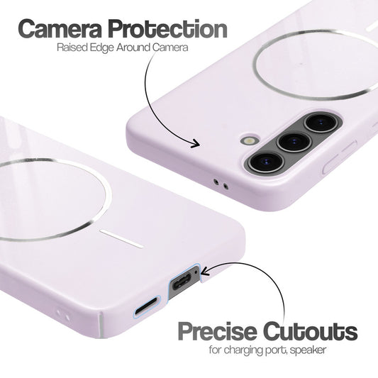 Smooth & Shiny Glossy Hard Back Cover Case For Samsung S25 5G With Magsafe Support